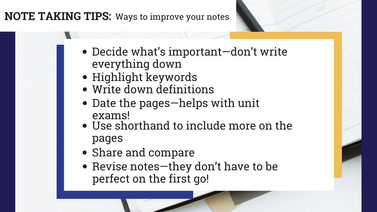 Taking notes is crucial in college—whether they are on your computer or physically written down on paper, there are a lot of ways to improve your note-taking! Try these tips to see what works best for you! 📝#collegestudent #notes #entrepreneur #notetaking