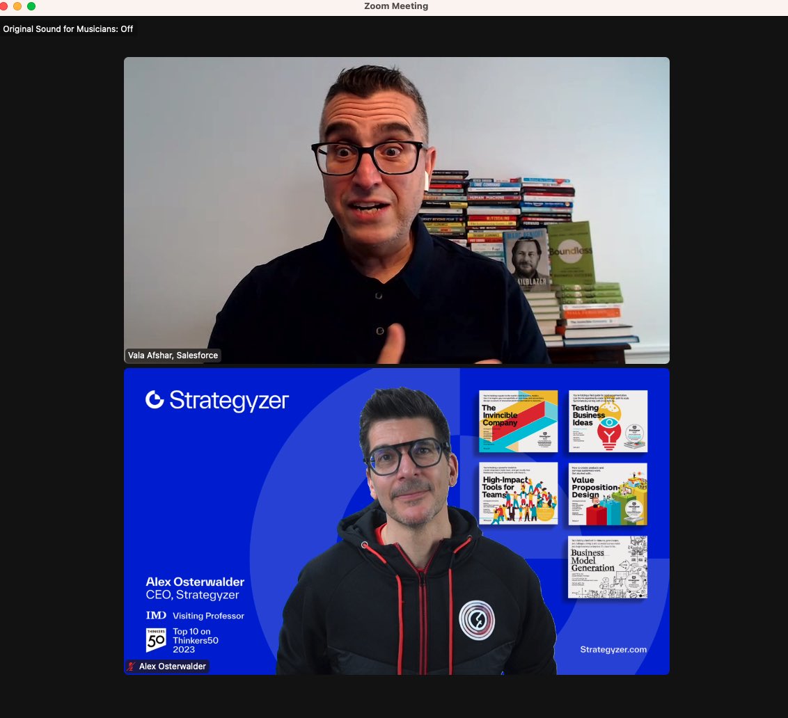 AlexOsterwalder's tweet image. Really enjoyed catching up w/ my brilliant friend @ValaAfshar and immediately bought his book (on @audible_com )
