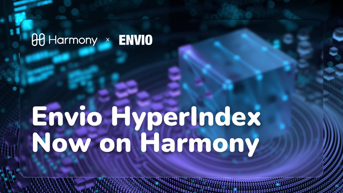 Envio's HyperIndex is now live for Harmony builders! 💙 Create an indexer in <1min and gain access to real-time & historical data 100x faster than RPC using Envio⚡️ Start building now👉envio.dev