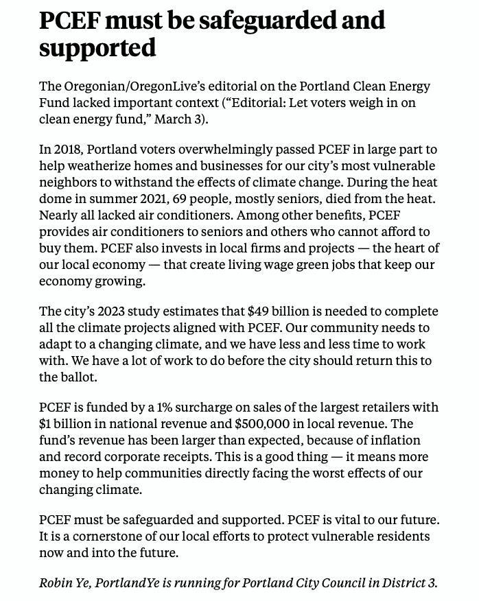 Robin Ye for Portland tweet media