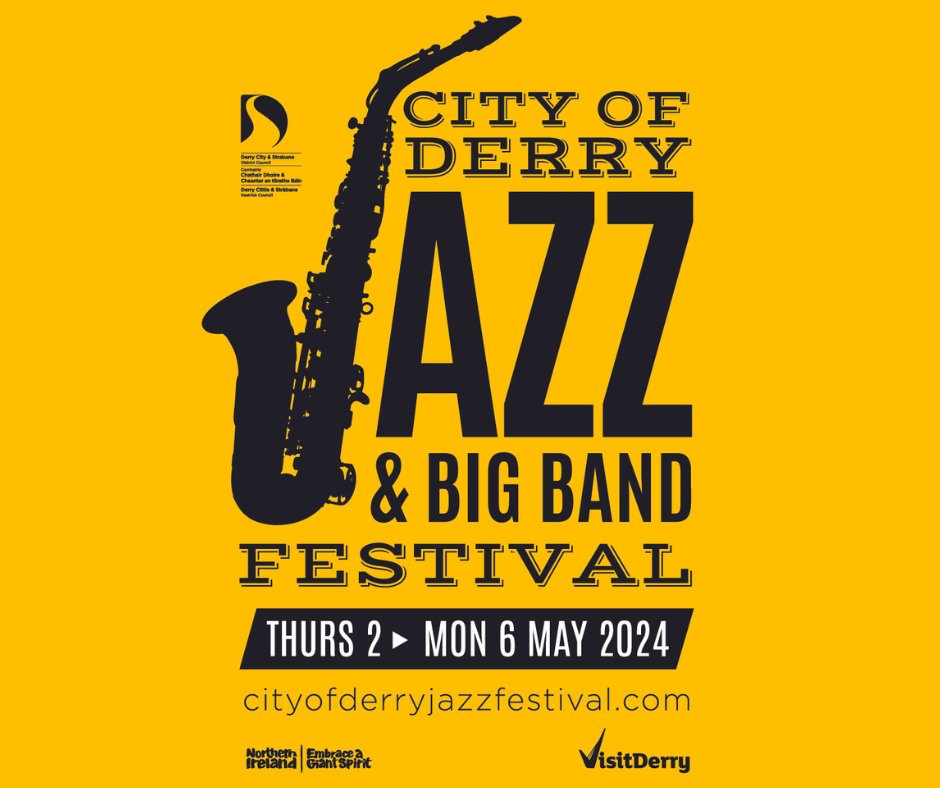 🎷 6 weeks to go... The countdown is on for the return of the City of Derry Jazz & Big Band Festival 🎷 Join us as the city comes alive with music at venues across the city! 📅 2nd - 6th May 2024 Start planning your visit now 👇 bit.ly/3JMsI3w #DerryJazzFest