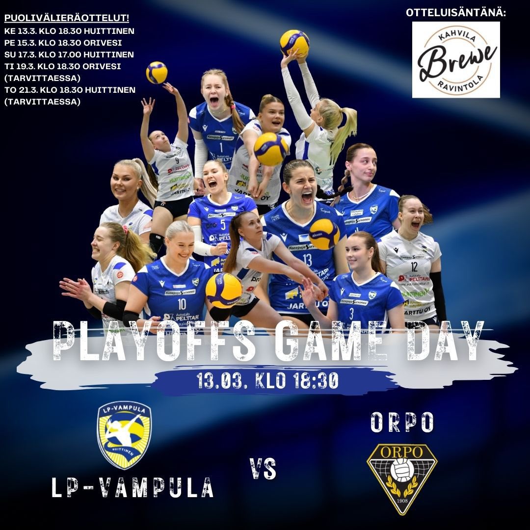 Keskiviikkona on Pelipäivä Huittisissa!💙💛

<a href="/mestaruusliiga/">Mestaruusliiga</a>