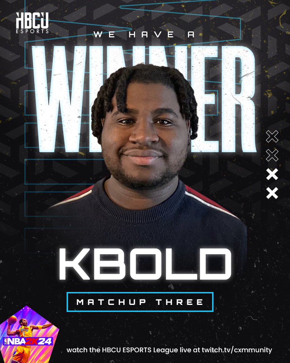 Week 5 MyPlayer Winners🔥

✅<a href="/2xxJordan_/">2️⃣</a> 
✅@kboldthegoat_ 
✅<a href="/doub1est1ckss/">Tarzan🖤⚡️</a> 
•
•
Week 6 of HBCUEL is this Sunday, March 17th at 2pmET on Twitch

🖥️twitch.tv/cxmmunity
🎮Fortnite
⏰2pm ET

#hbcuesportsleague #nba2k24 #fortnite #cxmmunity