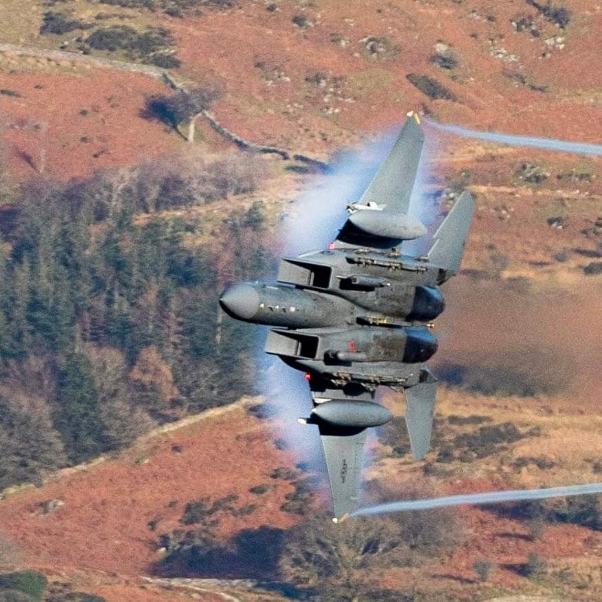 Eagle at Home in Wales #48thfw #48thfighterwing #machloop #Boeing #mcdonnelldouglas #f15strikeagle #badass #f15 #usaf