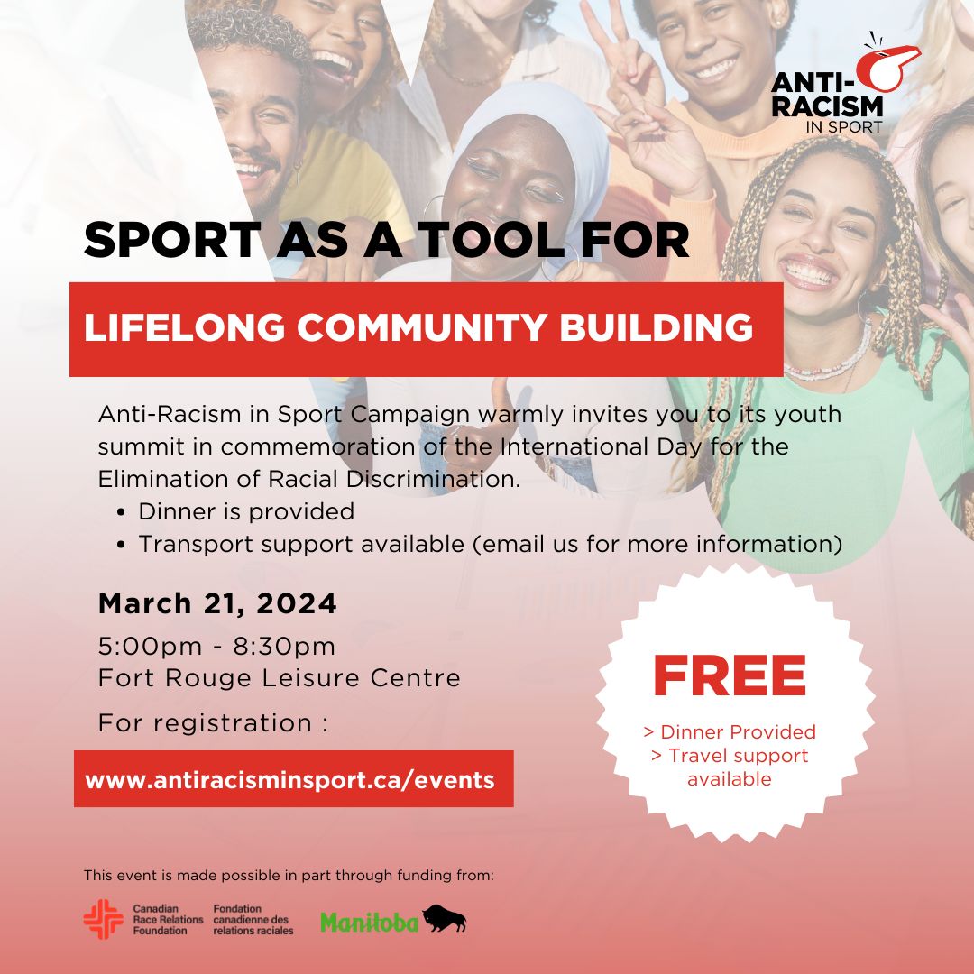 Join us on March 21 for an inspiring youth summit celebrating the International Day for the Elimination of Racial Discrimination! This FREE learning event focuses on using sports as a tool for lifelong community building. #ARISC #YouthSummit #Inclusion