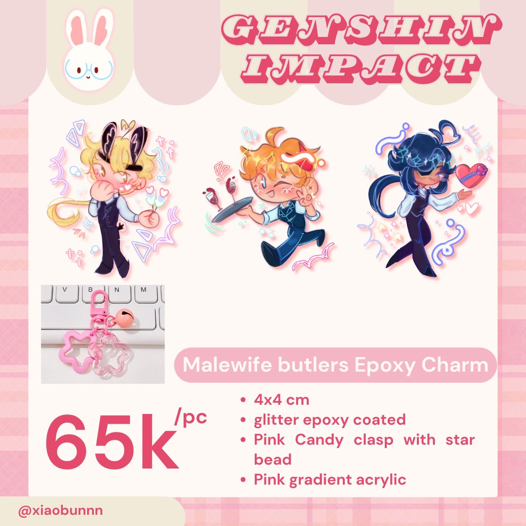 🎀New charms just dropped in~

🏷️#cf18 #comifuro18 #comifuro18catalogue #kaeya #childe #thoma #genshinimpactfanmerch #epoxycharms