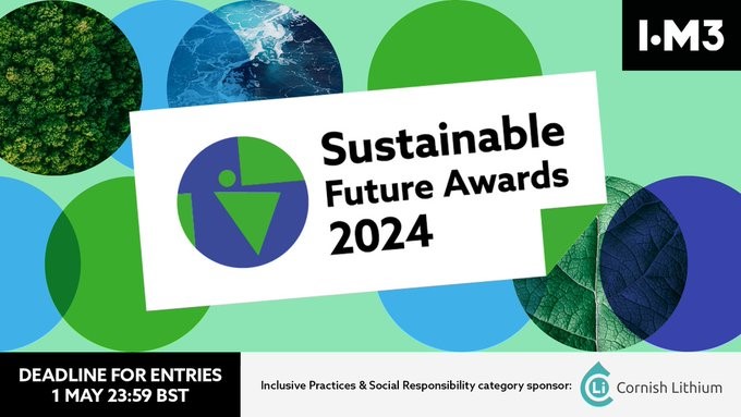 Entries are open for the @IOM3 Sustainable Future Awards to celebrate pioneering individuals and organisations from around the world who are actively shaping practices towards sustainability: engc.org.uk/news/news/iom3…
