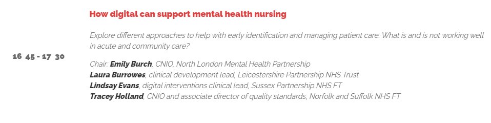 Are you going to Digital Rewired 2024 this week? We're proud that our clinical lead @laura_burrowes will be speaking on day 1 about how #ChatHealthNHS is supporting #mentalhealth nursing. #Rewired24 digitalhealthrewired.com @DHRewired