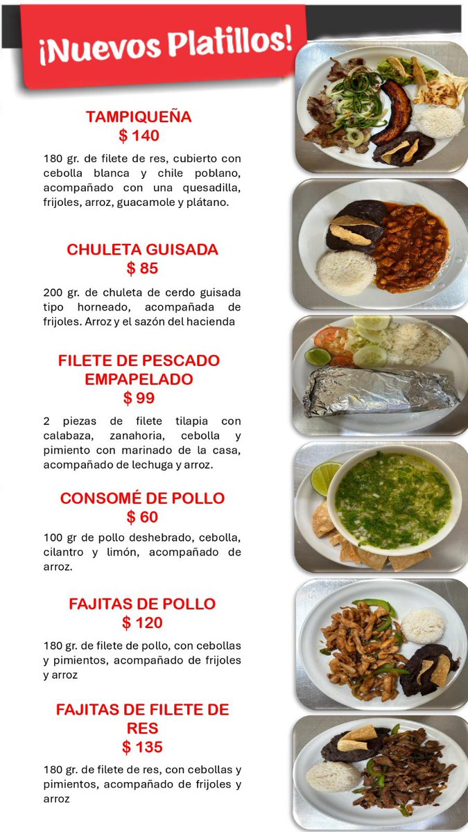 Prueba nuestros nuevos platillos…