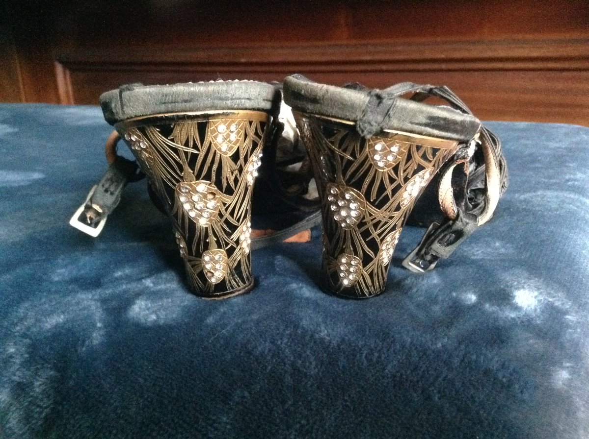 Original Art Deco Shoes For Restoration. Posted in our Etsy shop and SOLD within 24 hours to Overseas Customer! Check our store regularly to make sure you don't miss out!  #1920s #etsyvintage #stardustyearsvintage