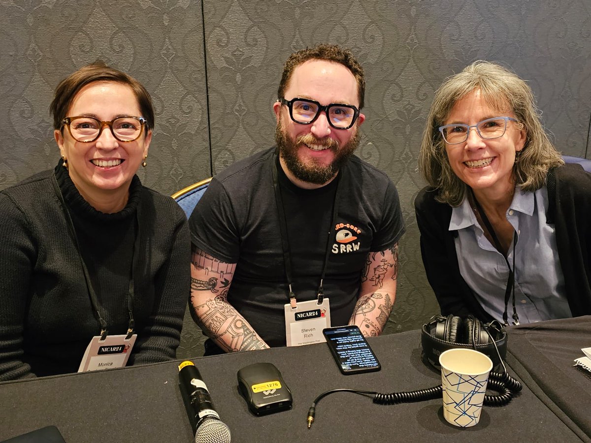 I was honored to be on a panel with such great journalists <a href="/dataeditor/">Steven Rich</a> and <a href="/hollyhacker/">Holly Hacker</a> at #NICAR24. Once again, thank you, <a href="/IRE_NICAR/">Investigative Reporters & Editors</a>, for all the effort you put into organizing such a fantastic conference. <a href="/IMidwest/">InvestigateMidwest</a> <a href="/agwaterdesk/">Mississippi River Basin Ag & Water Desk</a>