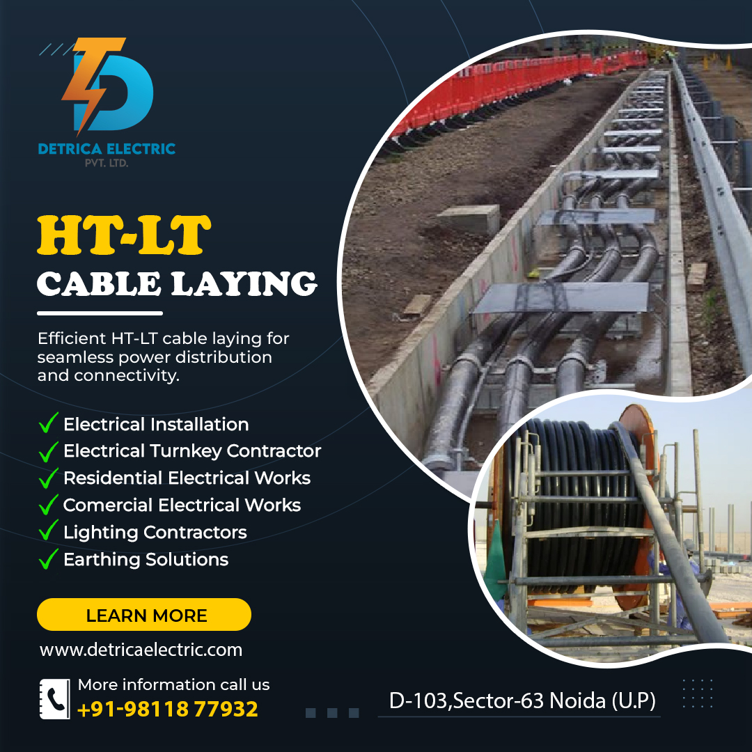 HT-LT CABLE LAYING
For More Info :-
Contact Us:- +91-9811877932
Visit Us :- detricaelectric.com
Email:- detricaelectric@gmail.com
#detricaelectric #cablelaying #installation #cablelaying #commercialelectric #construction #earthing #cablepulling #cableinstallation #electrician