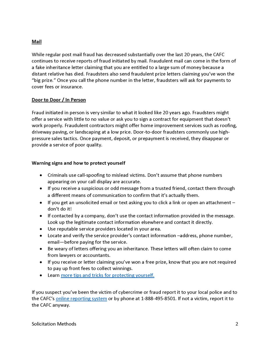 Solicitation methods used by fraudsters 20 years ago have evolved.

We’ve partnered with @GetCyberSafe for our latest bulletin on the evolution of fraud using mail, digital, and   door-to-door tactics.

Check it out below or read it online:  getcybersafe.gc.ca/en/solicitatio…  #FPM2024