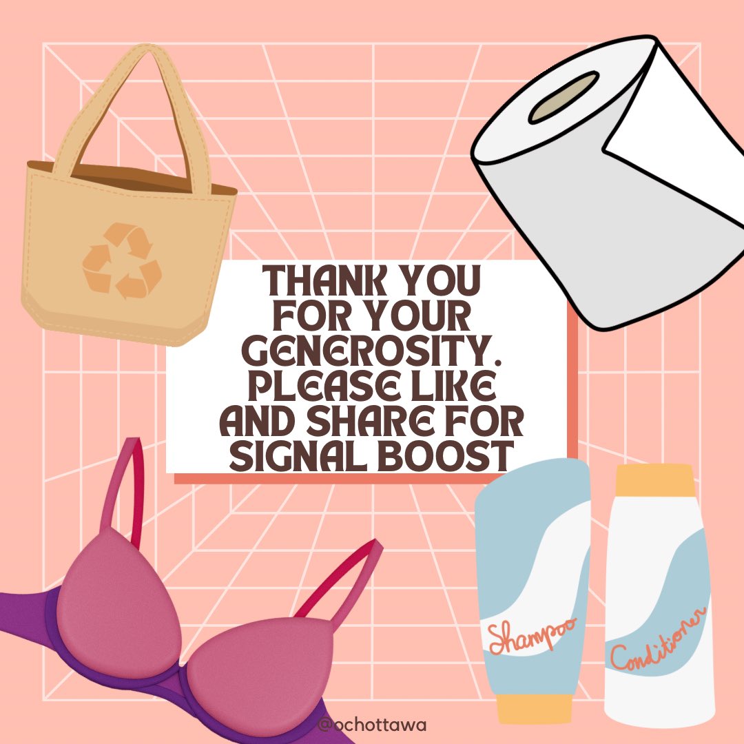 Call out for donations! 
Our drop-in is looking for the following items! Body wash, shampoo, conditioner, deodorant, underwear, cough drops, toilet paper, &amp; reusable bags. Along with clothing &amp; food in general as usual. 
We are always grateful for any and all donations!