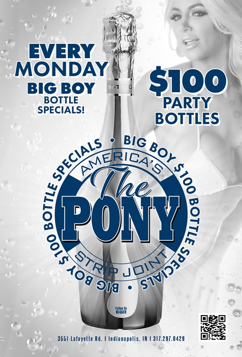 The Pony has all the Monday Motivation you need!💋💋💋
Ask us about our BIG BOY Bottle Specials!
.
.
.
 #ThePony #Pony #PonyParty #MondayFunday #PonyUp #PonyPrincess #PonyAF #StripClub #StripJoint #PonyClub #AmericasStripJoint #MondayMotivation #Indy