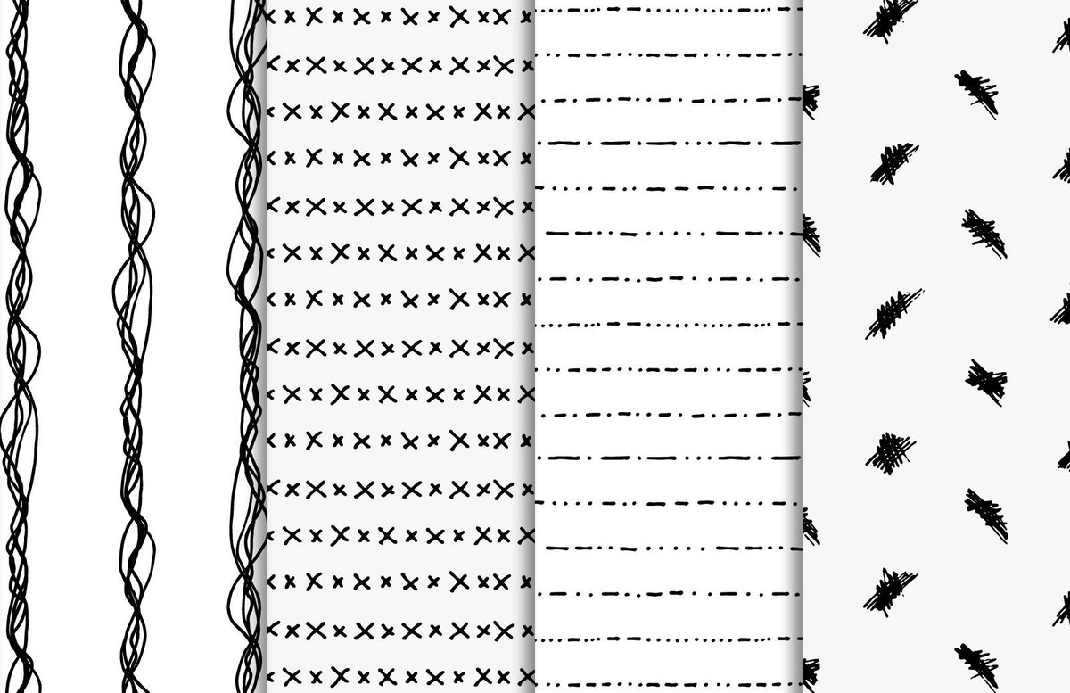 Hand Drawn Assorted Vector Patterns - WeGraphics buff.ly/43edzkt