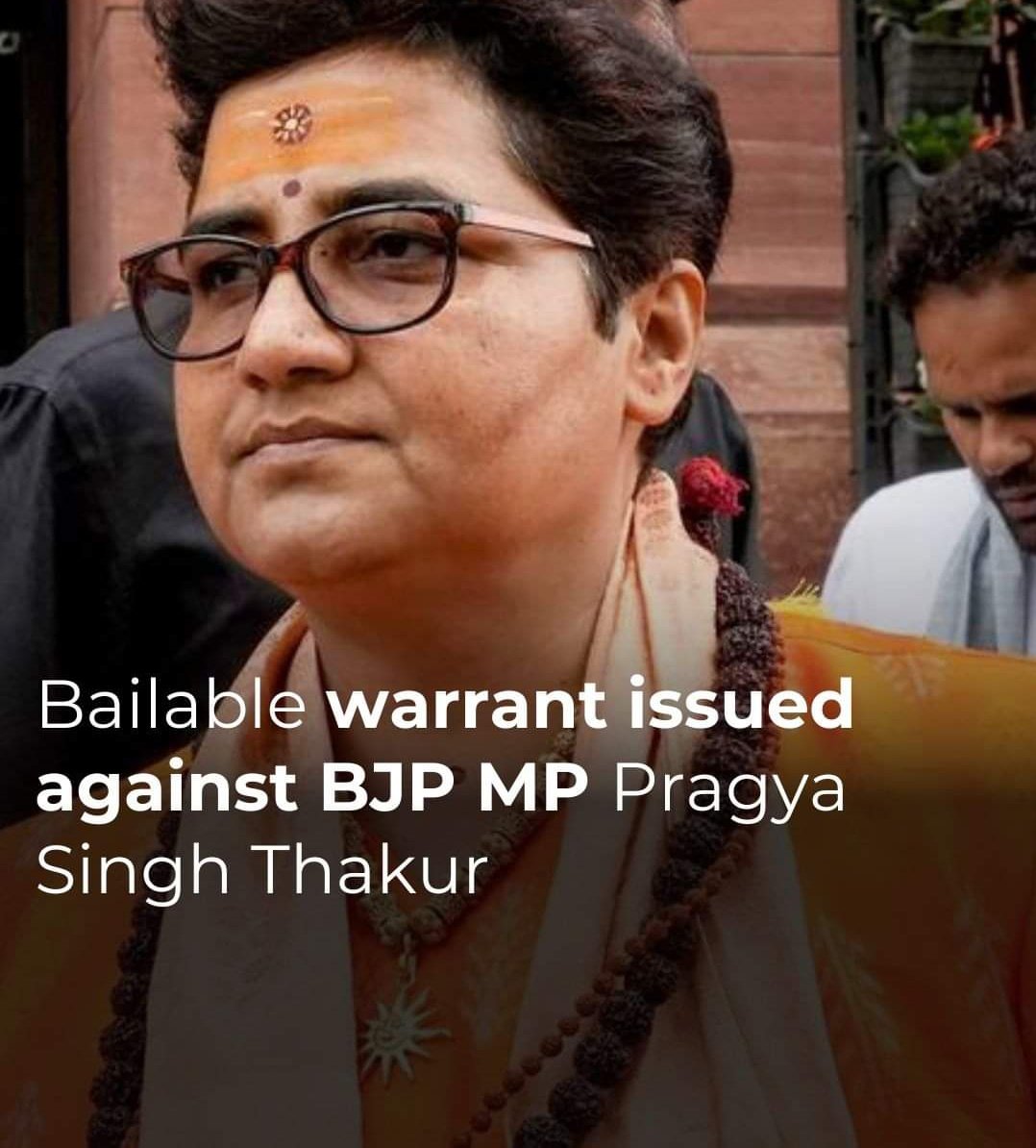 A special judge today issued a bailable warrant of Rs 10,000 against #BJP MP #PragyaSinghThakur for failing to appear before the NIA court in the 2008 #MalegaonBlastCase.