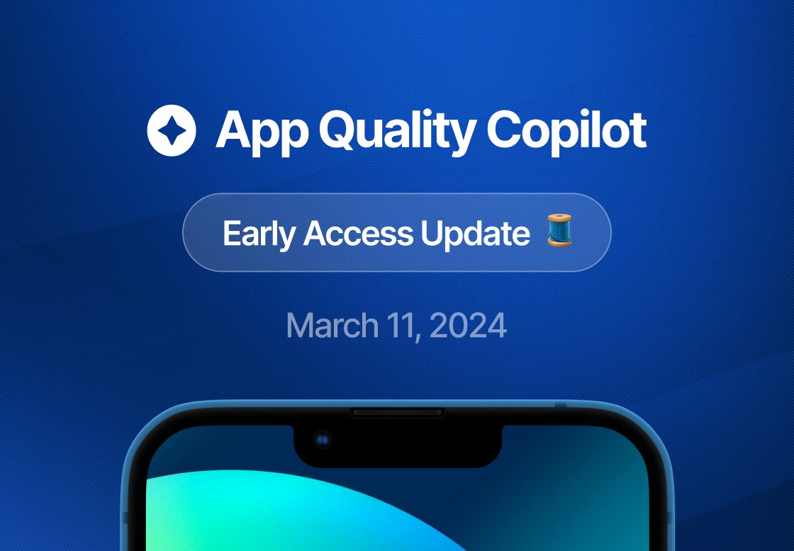 1/ Just a few months ago we launched App Quality Copilot, delivering the first fully AI-automated testing platform. mobile.dev/app-quality-co… Since then, the reception has been nothing short of incredible: