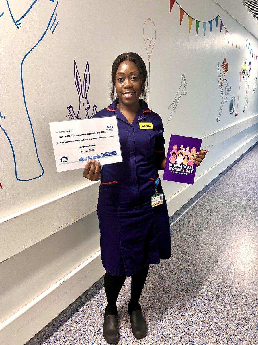 I was really elated and proud this morning to receive this certificate of nomination for being an Inclusive Leader at <a href="/NHSBartsHealth/">Barts Health</a> <a href="/RLHchildren/">RLH Children’s Hospital</a>. To be recognised and nominated for this is an honour, Thank you!☺️ #InternationalWomensDay2024