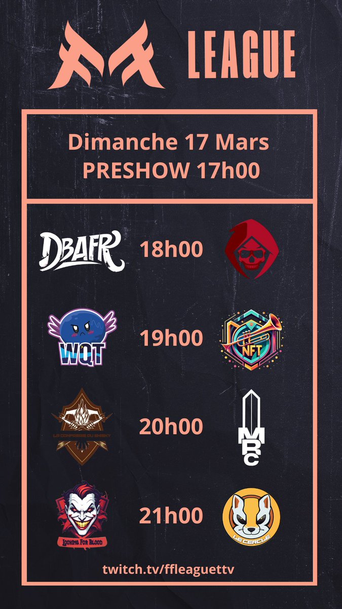 FFLeagueTTV's tweet photo. 📅 PLANNING DE LA WEEK 3 https://t.co/CLeVnUaJhl