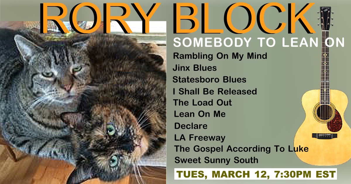 #231 - Somebody To Lean On Tuesday, May 12, 7:30pm EST Ticket Link -> roryblock.ticketleap.com/231-somebody-t…