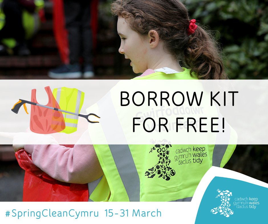 Need equipment for your #SpringCleanCymru litter pick? Visit our website to find your local Litter Picking Hub and borrow kit for FREE… 🗺️ bit.ly/3qhbz9T The environment belongs to everyone 💚 #CaruCymru #litterpicking #communitycleanup
