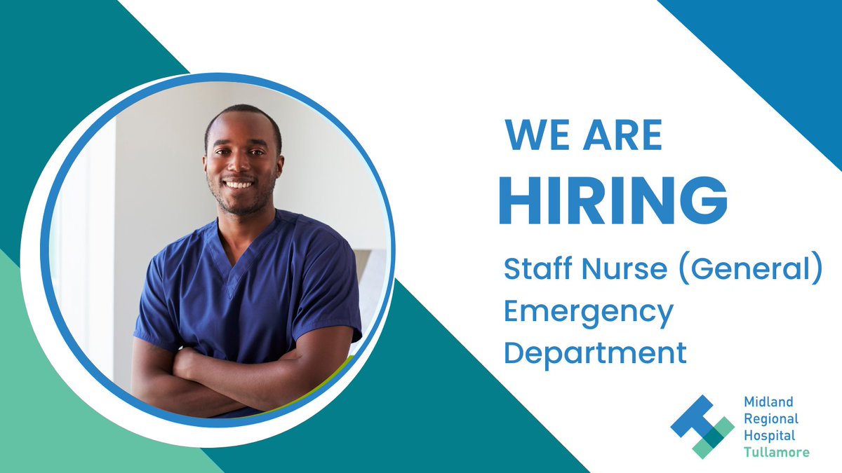 #MRHTullamore is currently hiring for the position of Staff Nurse (General) Emergency Department.

 Apply Here: rezoomo.com/job/62719/

 Closing Date: 31st March 2024

#jobfairy #vacancies #DMHGJobs