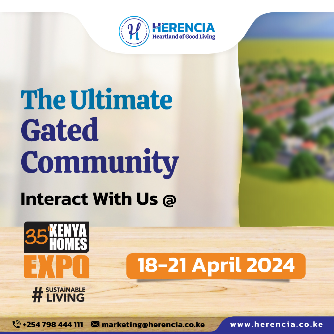 Elevate your lifestyle. Invest in a secure, master-planned community with serviced plots. Learn about Nairobi’s ultimate gated community at the @HomesExpoKE #35thKenyaHomesExpo! For enquiries, call +254 798 444 111 or visit our website herencia.co.ke