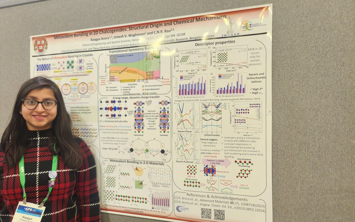 Thrilled to have participated in my first ever APS March Meeting! Presented work on 2D Boron Nitride alloys for ultrawide bandgap based electronic devices and a poster on Metavalent Bonding in 2d chalcogenides. Fascinating conversations was the highlight of #APSmarch experience!