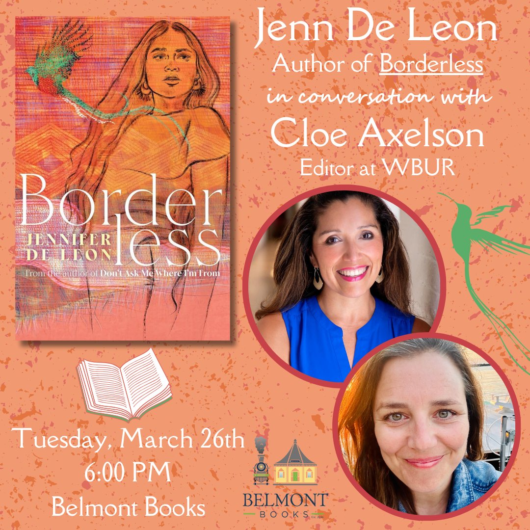 🎉 BORDERLESS will be out in paperback on March 26! 🎉 Join me in conversation with the wonderful @cloeax (@WBUR) at Belmont Books, 3/26 at 6 PM to celebrate! Save your seat here: belmontbooks.com/event/jennifer…