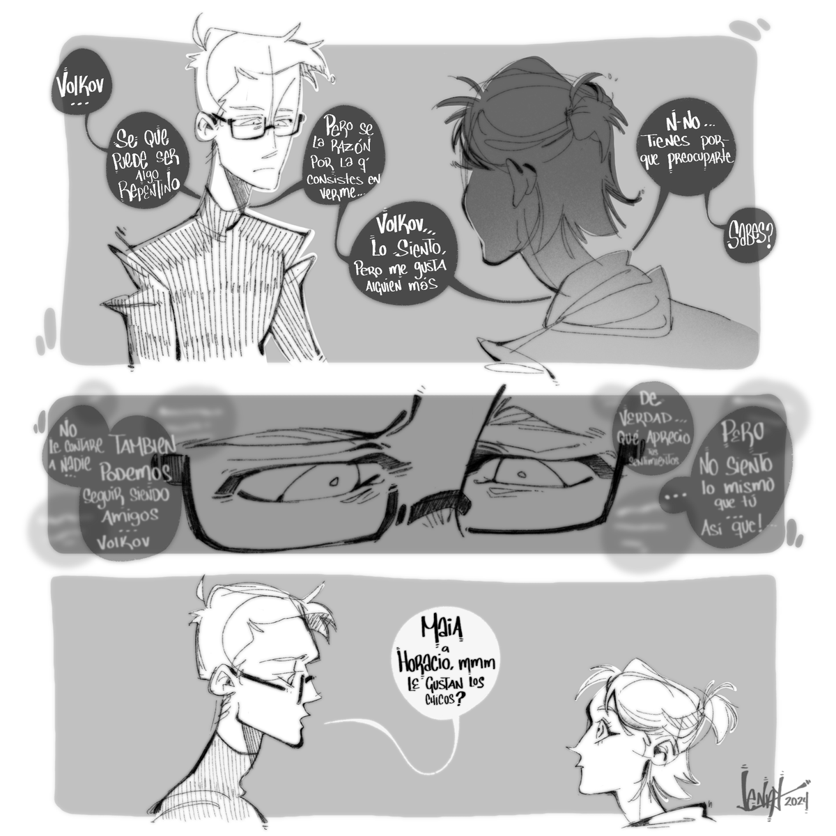 JeNny_0666's tweet photo. Oh no! Horacio se ha enamorado del compañero de clases de su hermana!! 8/?   #Volkacio https://t.co/yWWgACGM1q