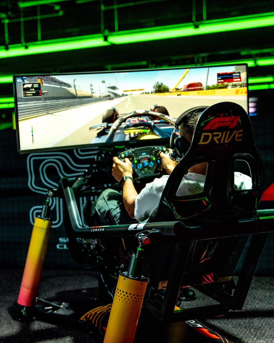 The action doesn’t stop off the track, put your skills to the test on our F1 Simulators 🎮 Book your experience at the link in our bio! 🔗 #F1DRIVE