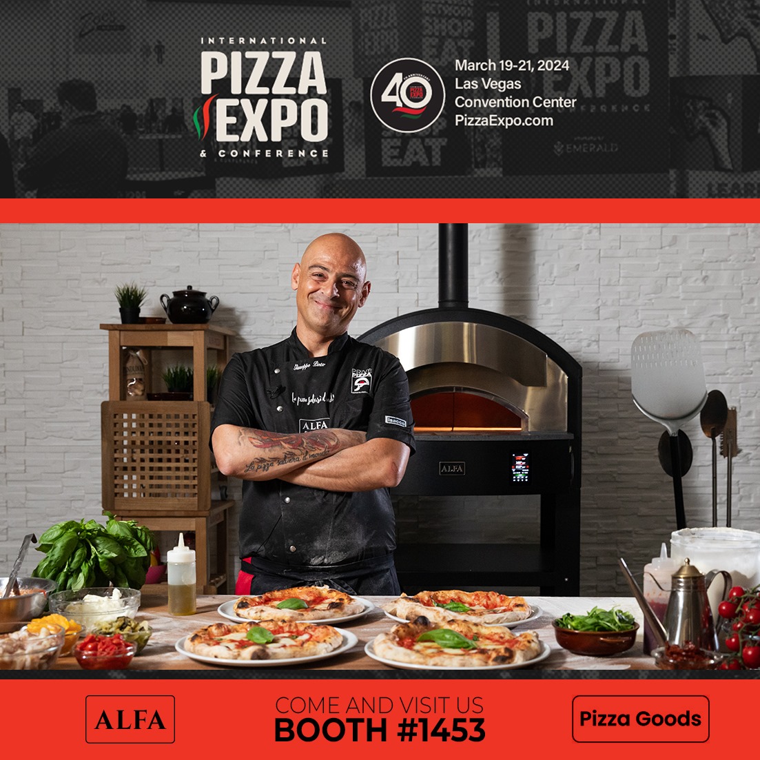 🆕 We are excited for the participation at the International Pizza Expo and Conference 2024, in Las Vegas from March 18th to 21st. In collaboration with Pizza Goods, we'll be showcasing our flagship electric oven, the Zeno! #pizzaexpo #alfaovens #alfaforniprofessional #pizzagoods