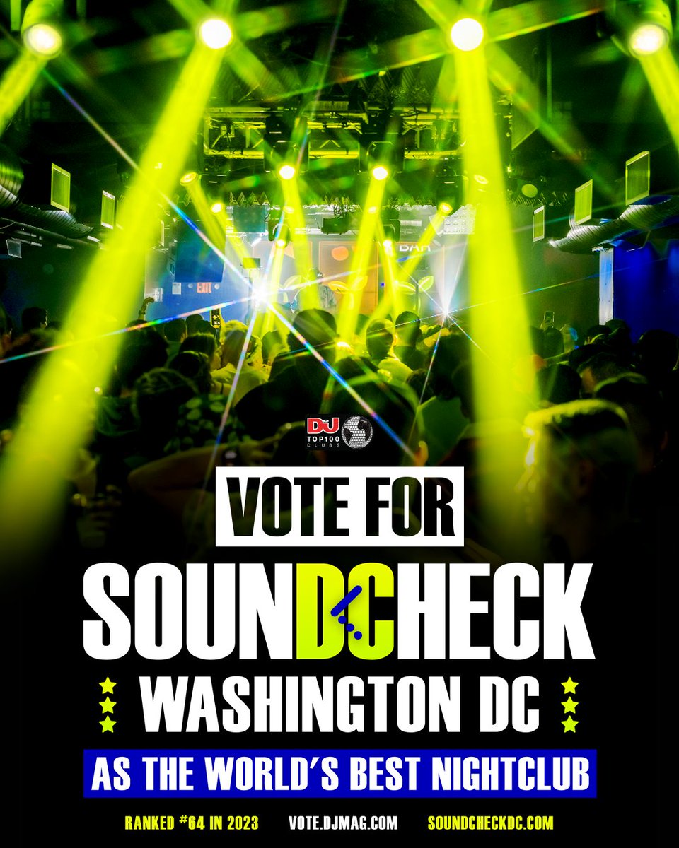 soundcheckdc's tweet photo. #GLOWFam, We need you!๐จVoting ends ๐ง๐๐๐ฆ ๐๐ฅ๐๐๐๐ฌ, ๐ฏ/๐ญ๐ฑ ๐๐ง ๐ด๐ฃ๐ . YOUR support means everything to us. โค๏ธ
Please take a moment to vote Soundcheck as #1 in the ๐ for DJ Mag's Top 100 Clubs Poll!๐โฌ๏ธ
Vote Now โ Vote Now โ https://t.co/DkLAoNFxTb https://t.co/QM0znhh2FX