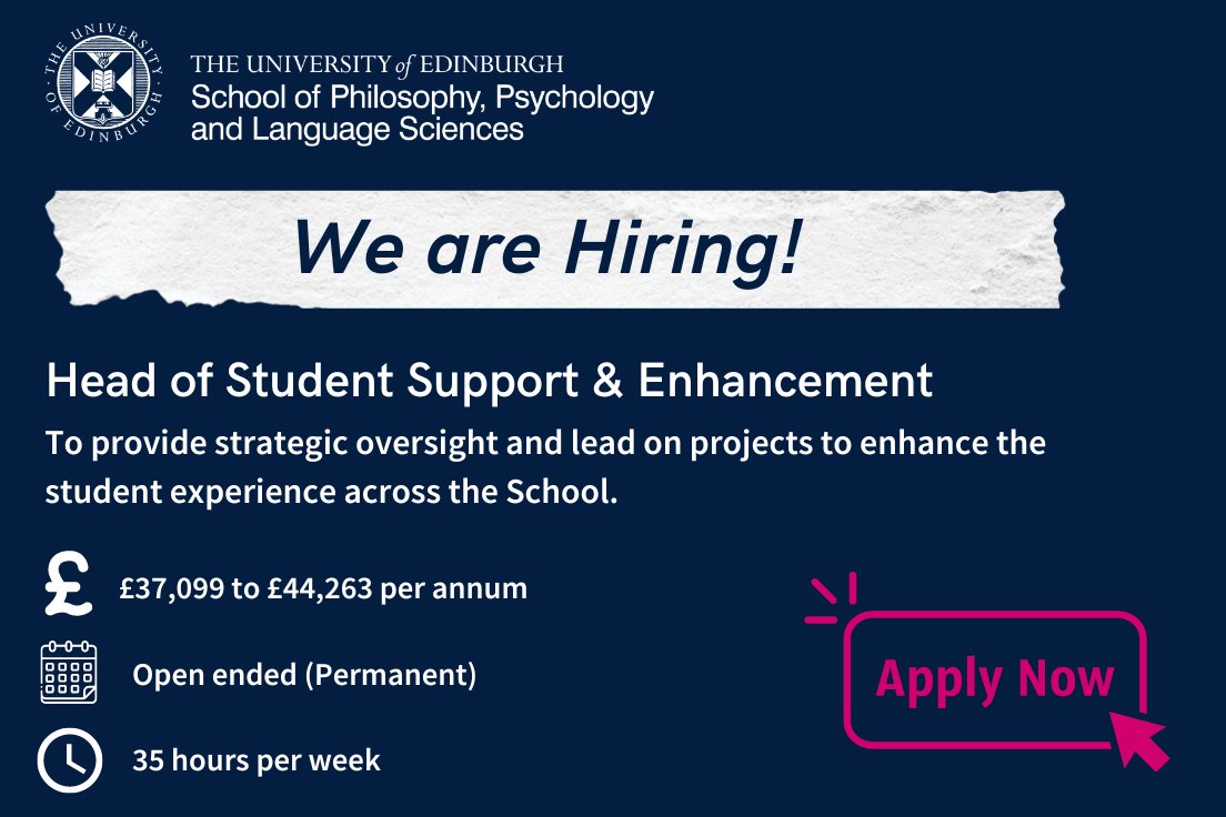 📢Are you passionate about enhancing the student experience? Do you have leadership skills and project management experience? This is an excellent opportunity to work as part of a diverse community. Join us! Apply until 19 March 📃 edin.ac/43epezL