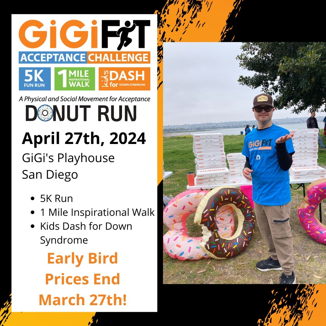 Adam wants to know why you haven't registered for the GiGiFIT Acceptance Challenge Donut Run yet??? He doesn't want you to miss out on the Early Bird registration deals which ends March 27th!

Click the link to register today!
gigisplayhouse.org/sandiego/san-d…

Oh and did we mention the...