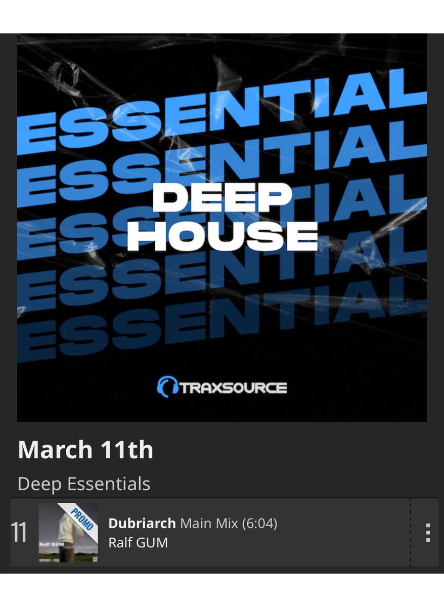 RalfGUM's tweet image. H A P P Y

see a double feature for the &quot;Dubs For The Clubs EP2&quot; in the #DeepEssentials
and #SoulfulEssentials on @traxsource

#11 Soulful: Groove Called Dub
#11 Deep: Durbriarch