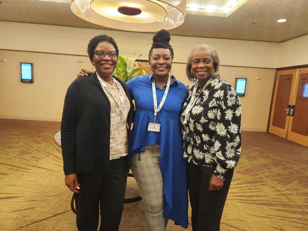 It was great meeting with these great women at CUGH 2024. Nadia Sam-Agudu, great scientist, and Georgina Yeboa ED AFREhealth.@ACHEST1 @afrehealthorg @CUGHnews