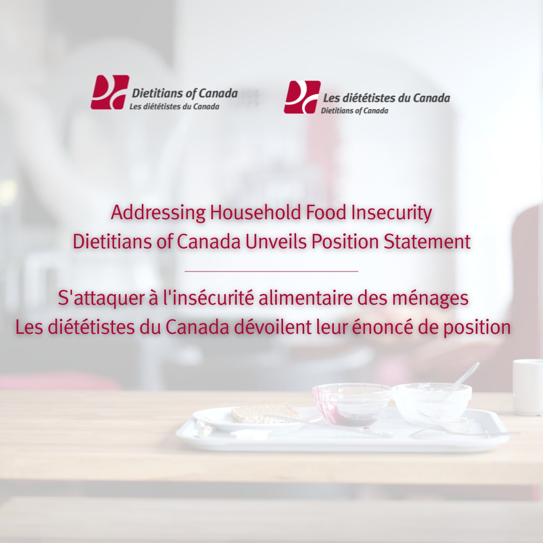 “Nearly one in four children live in food insecure households which is heartbreaking,” said Leslie Beck, Chair of the Board of Directors of Dietitians of Canada.
