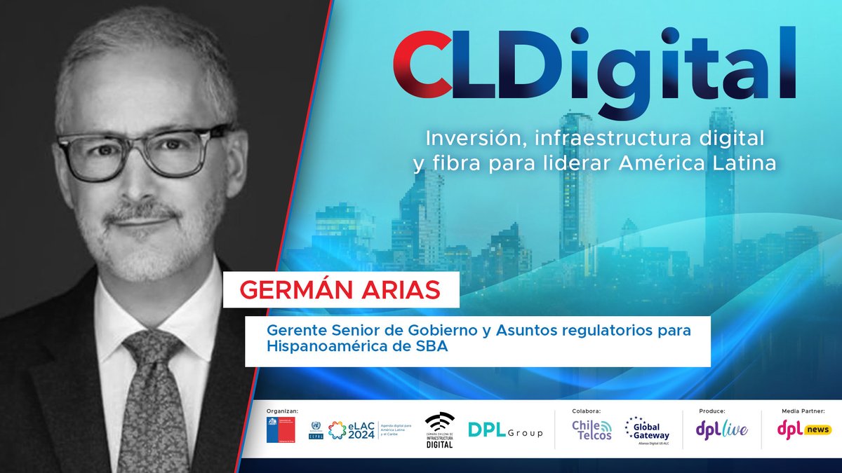 DPL News (@dpl_news) on Twitter photo #Chile contará su propia historia de conectividad en #ChileDigital🌐
👉Contaremos con la participación de <a href="/GERMANARIAS/">GERMAN ARIAS</a>, Gerente Senior de Gobierno y Asuntos regulatorios para Hispanoamérica de <a href="/sbasite/">SBA Communications</a>.
¡Regístrate y participa!
🔗digital-chile.com
🗓️19/03/24
🕘🇨🇱 09:00 #Chile contará su propia historia de conectividad en #ChileDigital🌐
👉Contaremos con la participación de <a href="/GERMANARIAS/">GERMAN ARIAS</a>, Gerente Senior de Gobierno y Asuntos regulatorios para Hispanoamérica de <a href="/sbasite/">SBA Communications</a>.
¡Regístrate y participa!
🔗digital-chile.com
🗓️19/03/24
🕘🇨🇱 09:00
