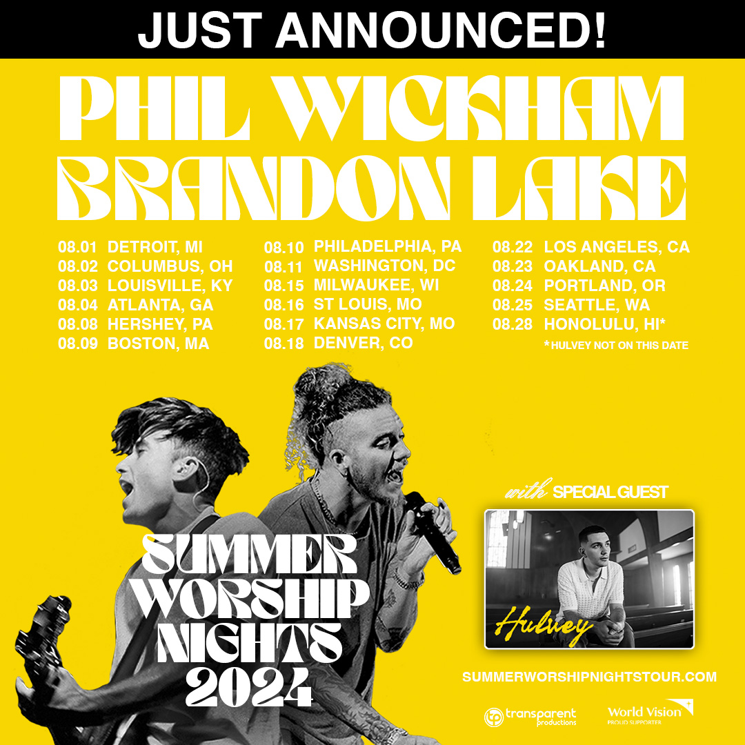 JUST ANNOUNCED: Phil Wickham, Brandon Lake, and special guest Hulvey bring the Summer Worship Nights Tour to The Liacouras Center on August 10th! ☀️ 🎟️ Tickets go on sale Monday, March 25th at 10am