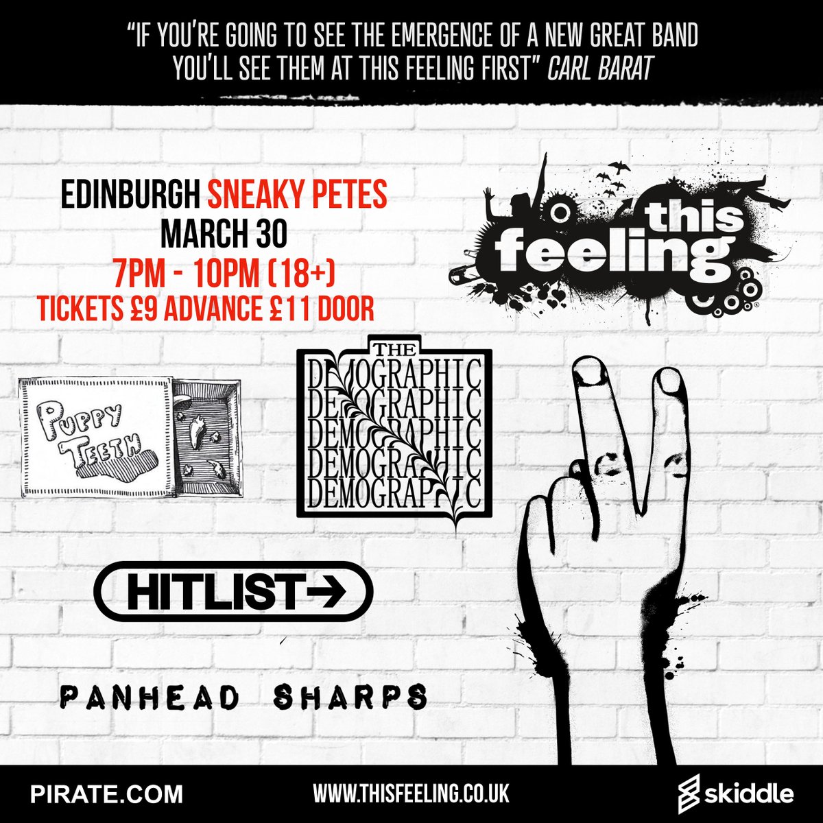Hello Edinburgh! @Hitlistaberdeen and @PanheadSharps will be joining us for some Sneaky Pete's shenanigans later this month ⚡️⚡️⚡️⚡️ What are you waiting for???? Grab your tickets now!!!!!!! skiddle.com/whats-on/Edinb… @This_Feeling @sneakypetesclub