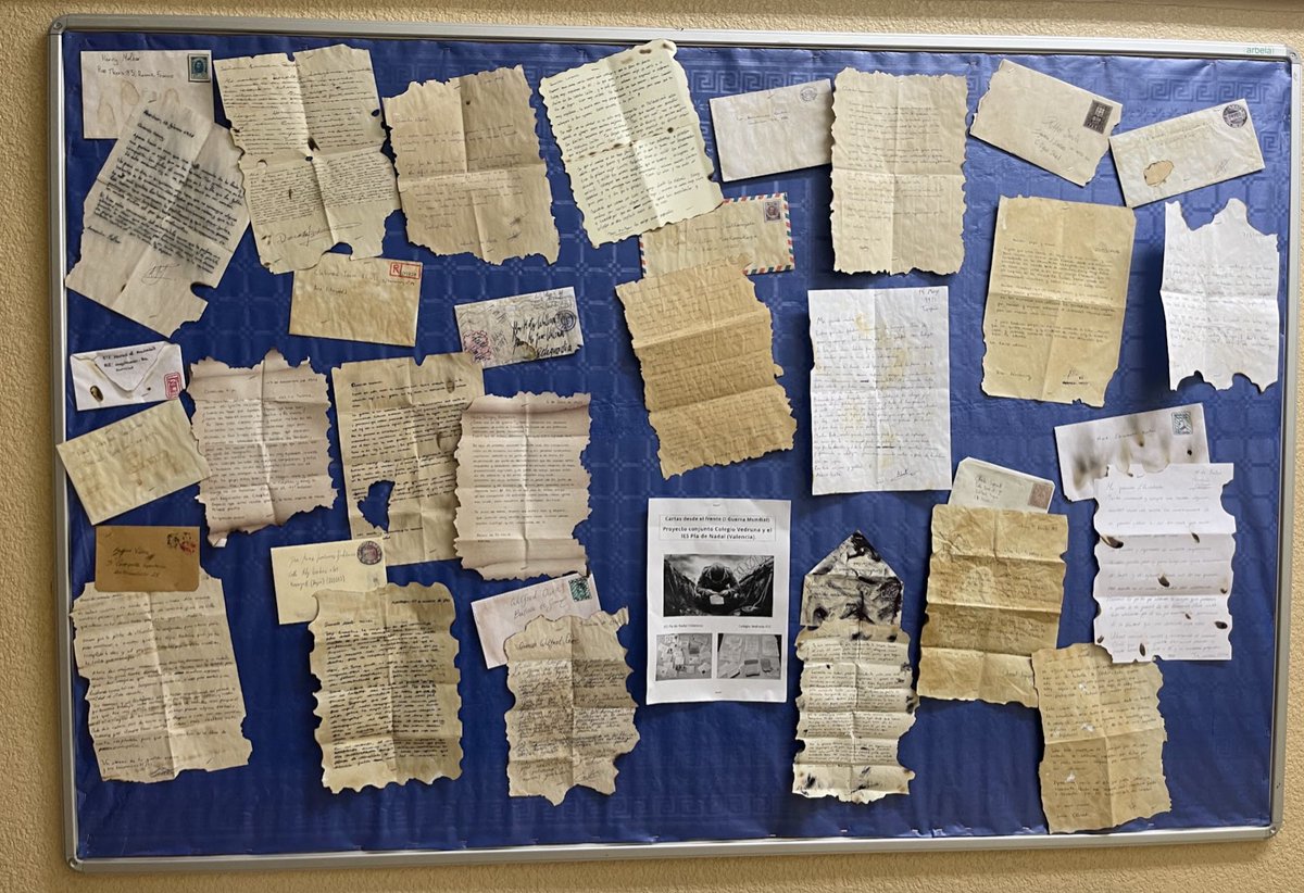 Espectaculares las "cartas desde el frente" de los alumnos del IES Pla de Nadal a mis alumnos de Pamplona. Buenísima experiencia <a href="/CeDeC_intef/">Cedec</a> <a href="/proyectoEDIA/">#proyectoEDIA</a> <a href="/virgicapil/">Virginia Capilla</a> <a href="/VedrunaPamplona/">FEC Vedruna Pamplona</a> #EDIALaGuerraQueCambióElMundo #Cartasdesdeelfrente El año que viene más. Gracias <a href="/Ludoclio_/">Ludoclio</a>