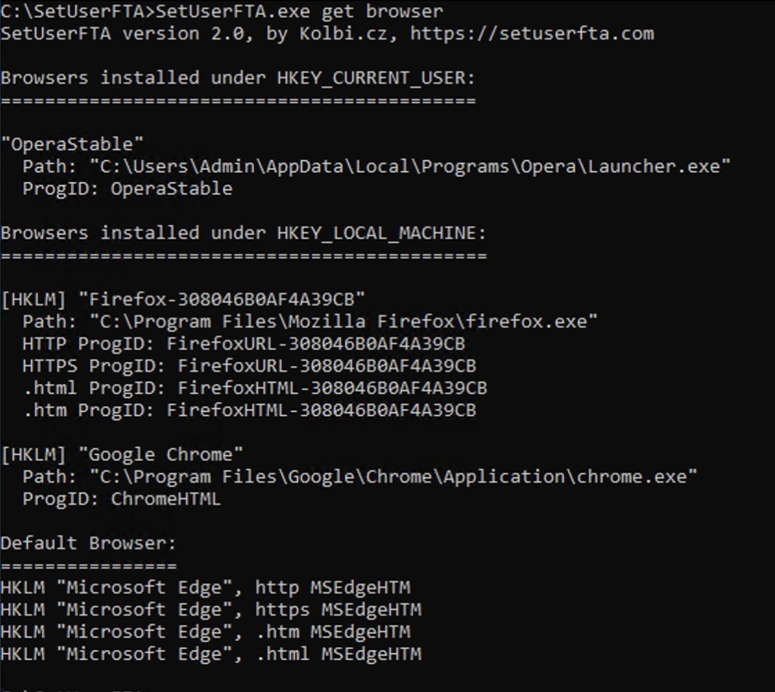 SetUserFTA's tweet image. Here is a preview of the #SetDefaultBrowser functionality in #SetUserFTA 2.0 😉