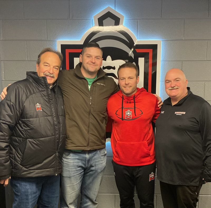 Nothing better then a former player coming back for a visit.  It is the reason I got into coaching.  So glad to see my old left tackle doing so well.  #warrior4life
