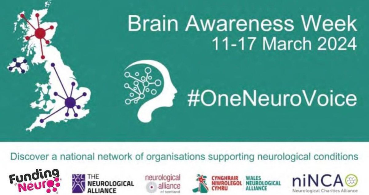 Let’s spread the awareness and support all neurological conditions for Brain Awareness Week. #BrainAwarenessWeek #OneNeuroVoice #FundingNeuro