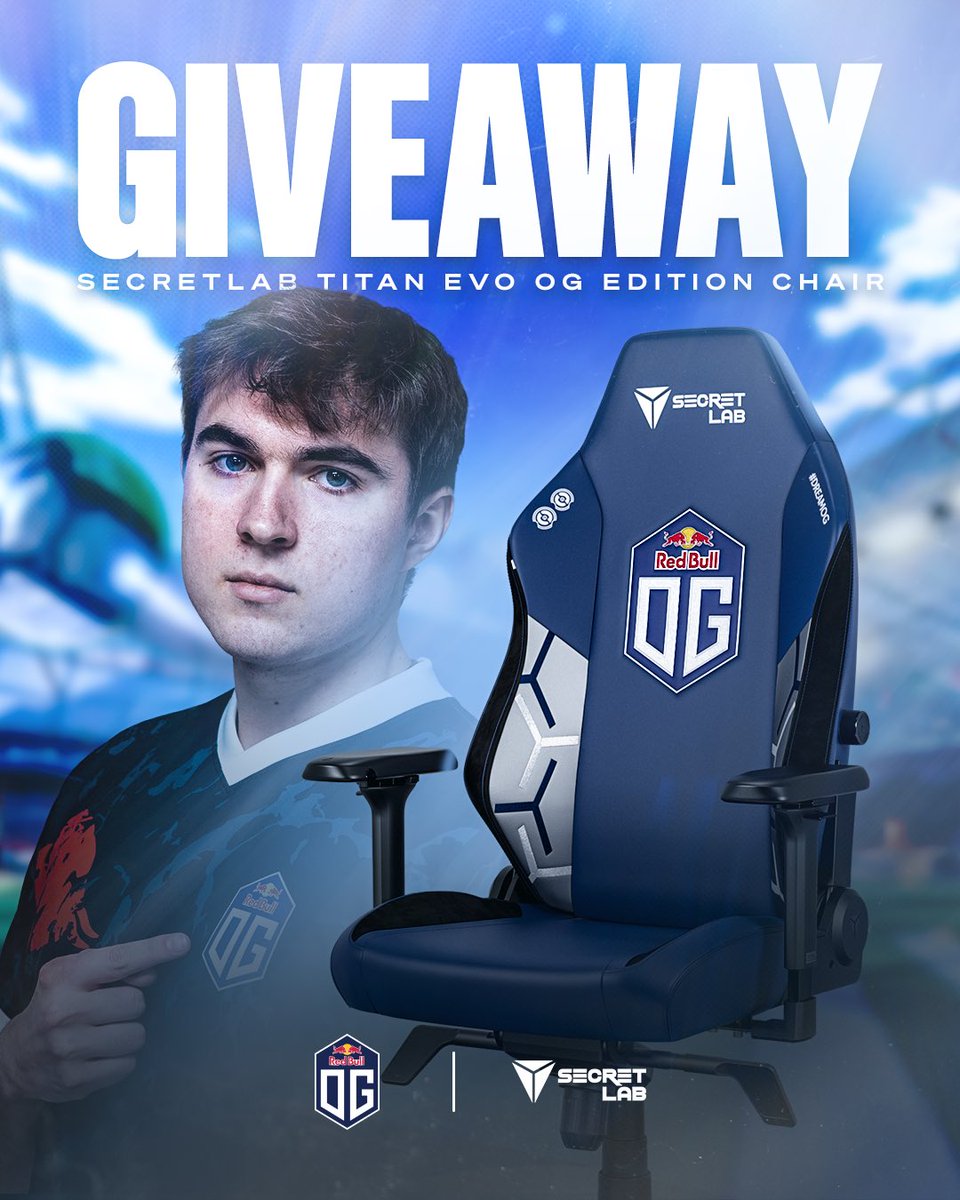 Giving away an Secretlab TITAN Evo OG Edition thanks to <a href="/secretlabchairs/">Secretlab</a> 🤝

How to win:

•RT this post 
•Follow me, <a href="/OGesportsRL/">OG Rocket League</a> and <a href="/secretlabchairs/">Secretlab</a> 
•Tag your two teammates 

Good luck 🫡