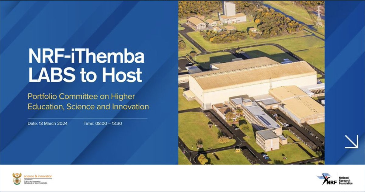 The Portfolio Committee on Higher Education, Science and Innovation will tour the South African Isotope Facility (SAIF) at the NRF-iThemba LABS in Cape Town on 13 March 2024 #PCHESI #NRF #iThembaLABSCape #SAIF #DSI #DHET #SouthAfrica #ScienceSavingLives #Itspossible