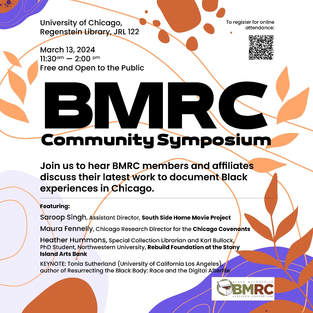 Heads UP! You will not want to miss the BMRC COMMUNITY SYMPOSIUM on March 13 at 11:30 am CT. We would LOVE to have you join us on site, but if you plan to attend virtually, please register using the QR code provided. See flyer for details about our speakers.