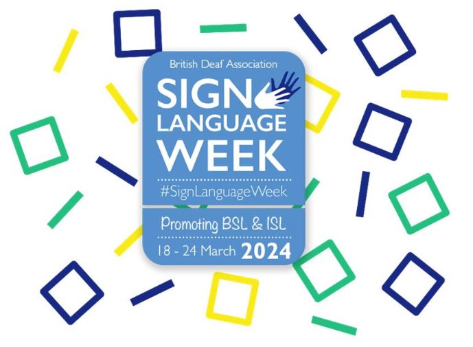 Sign Language Week (SLW) is only 1 week away! Get ready to 'Go Blue' in support of BSL/ISL and take a look at our SLW toolkit here: signlanguageweek.org.uk to download your theme assets, fundraising ideas, and resources! #SignLanguageWeek #BlueOutForBSL #BlueOutForISL